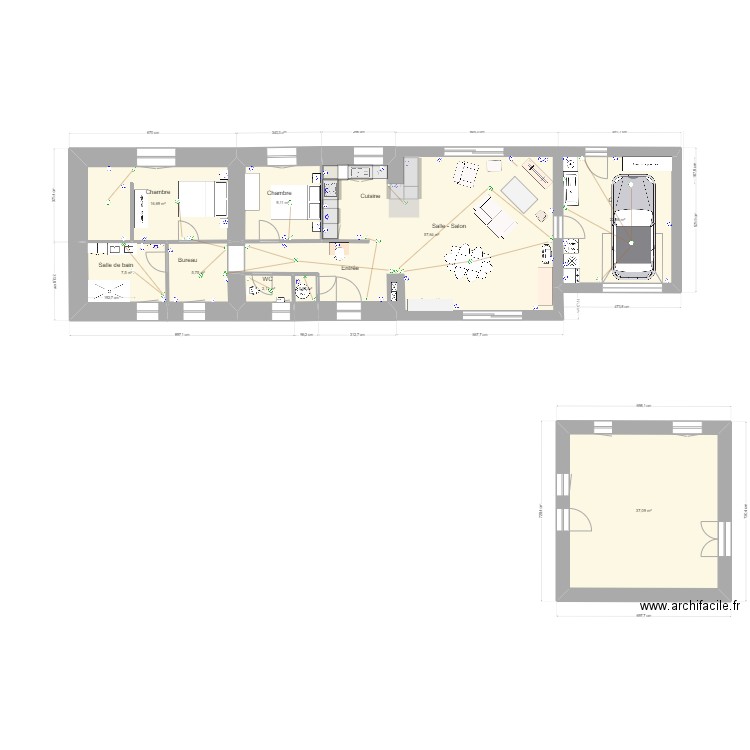 Vergne 10 électrique novembre. Plan de 9 pièces et 159 m2