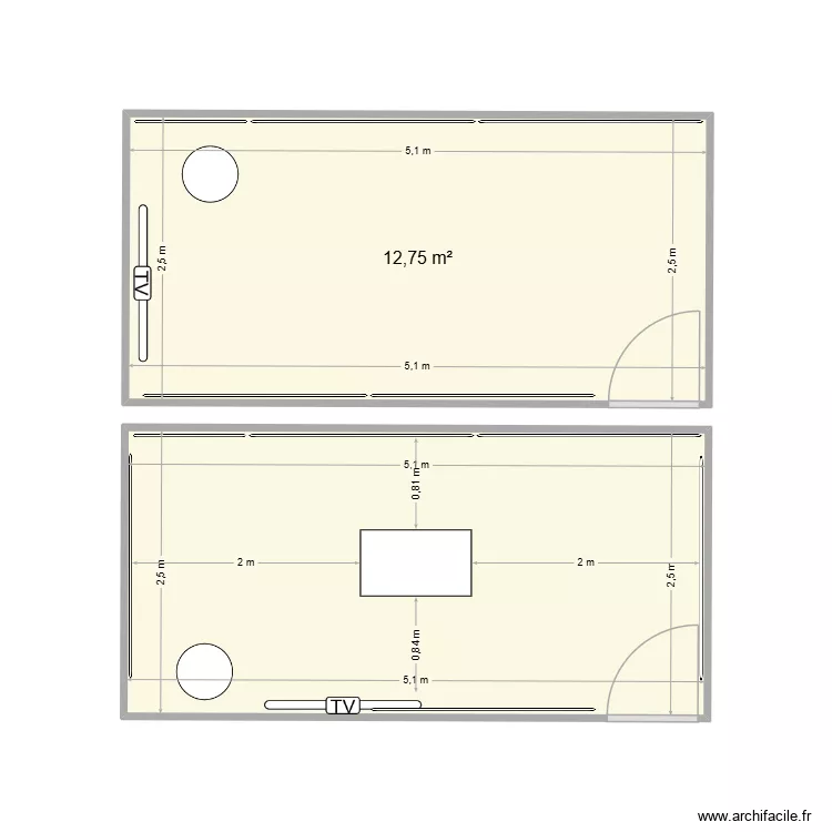 Salle PSM UAP3. Plan de 