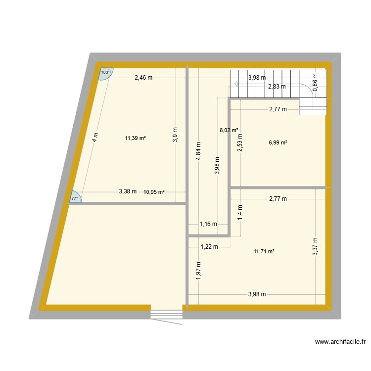 Maison Fumet 1er &eacute;tage esquisse. Plan de 0 pièce et 0 m2
