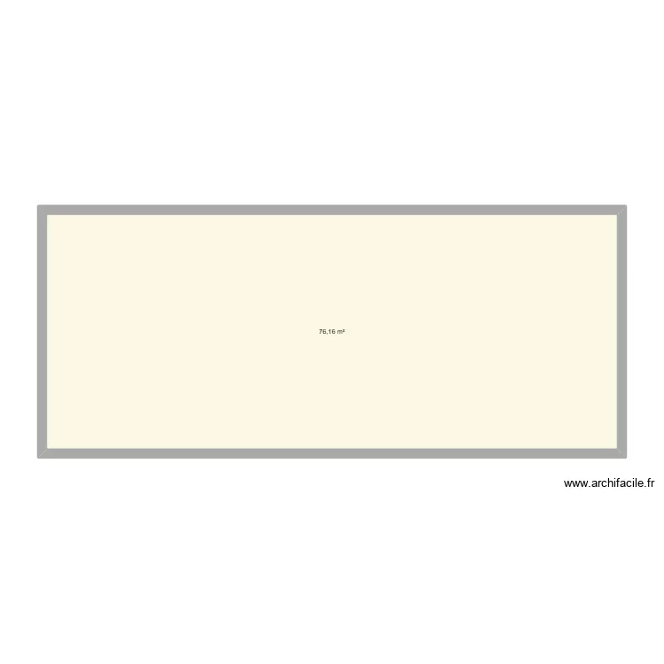 Etage Maison hangar. Plan de 1  et 76 m²