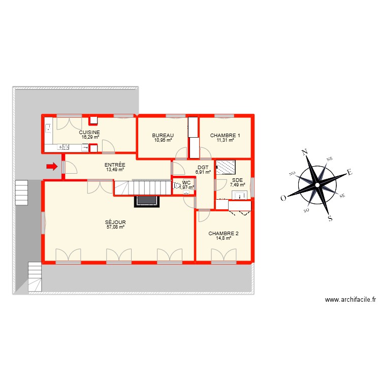 BI 28071. Plan de 32 pièces et 436 m2