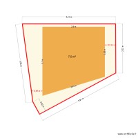 Dalle avec cabanon parking