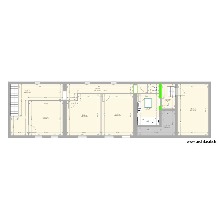 pepette fayet illiat. Plan de 12 pièces et 108 m2