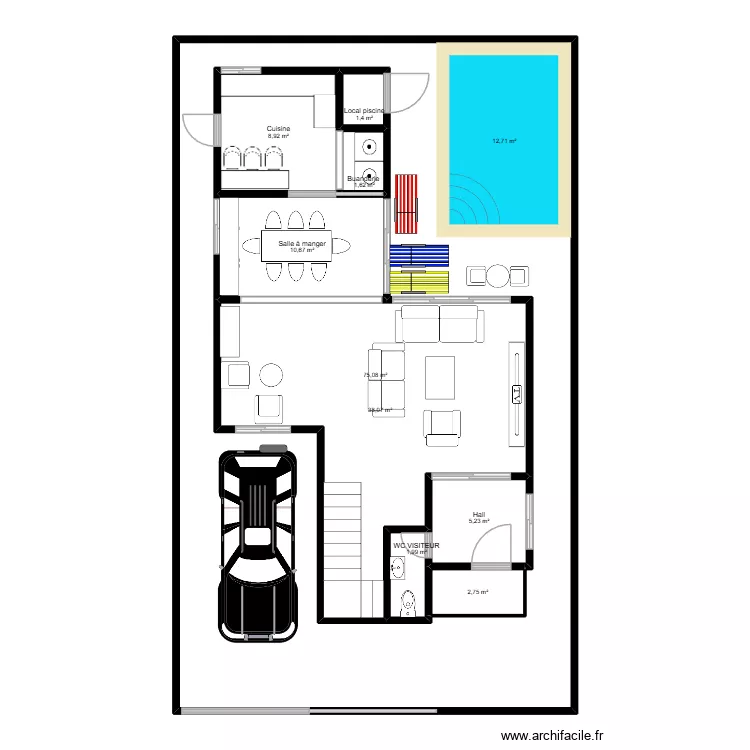 Projet nzinga RDC. Plan de 10  et 254 m²