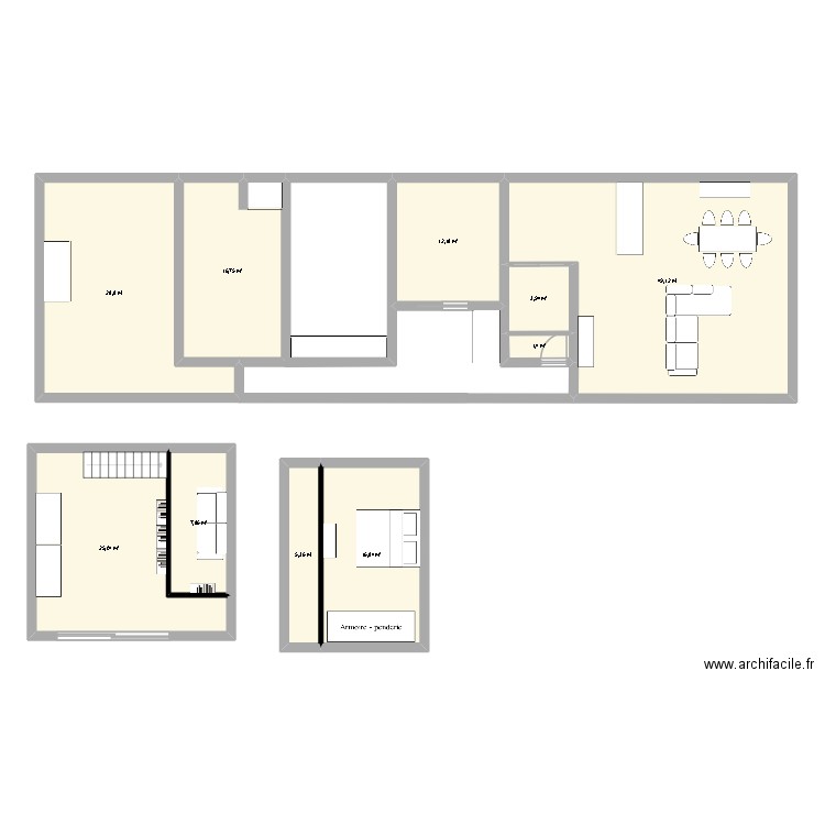 maisonn1. Plan de 10 pièces et 167 m2