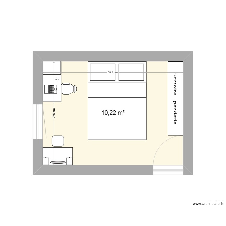 Chambre Maé. Plan de 0 pièce et 0 m2