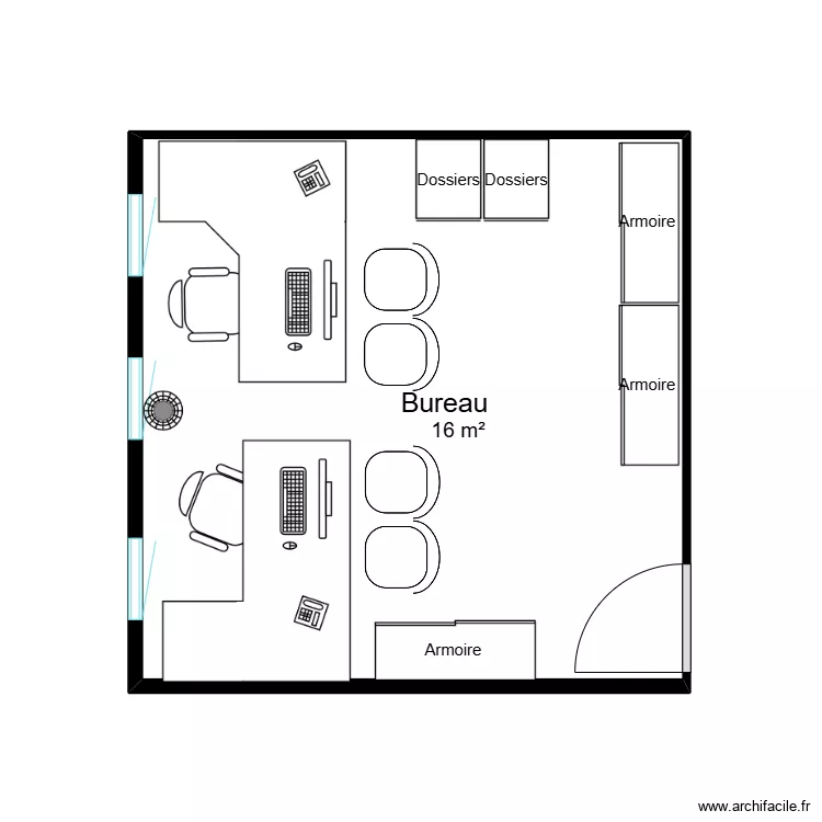 Bureau. Plan de Bureau. Plan de