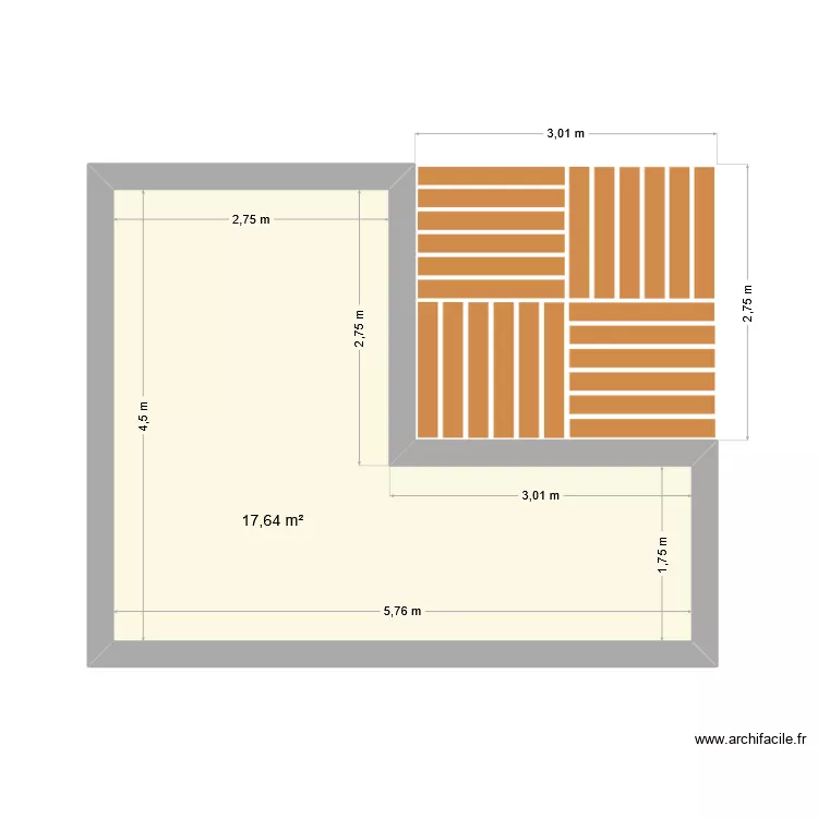 Cours aires CAP1. Plan de 1  et 18 m²