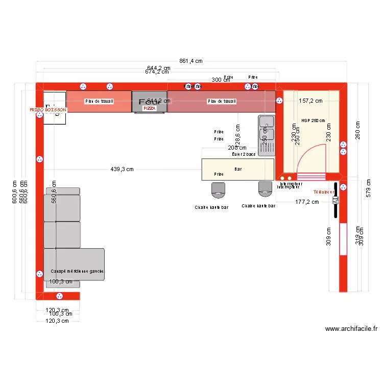 cuisine d &eacute;t&eacute;. Plan de 