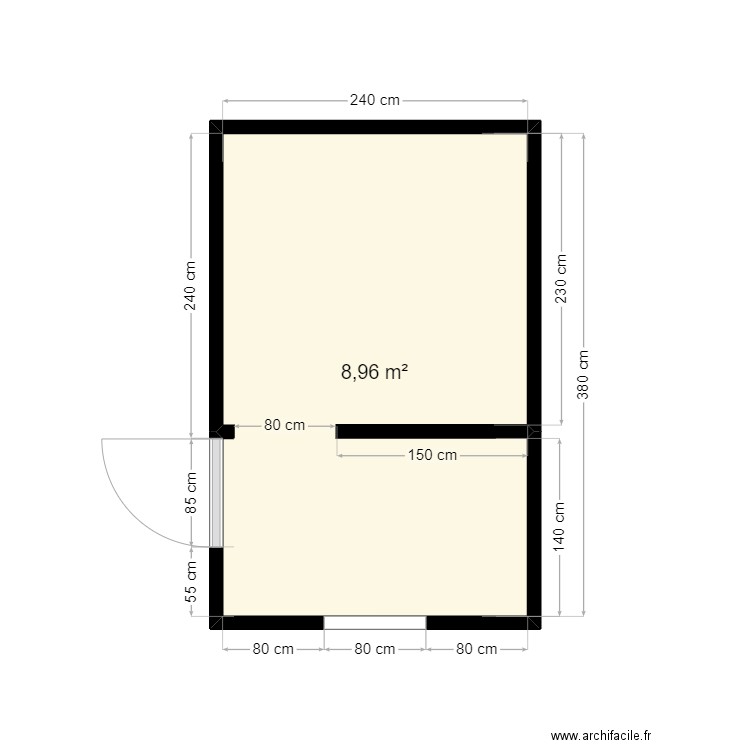 semi remorque acienne . Plan de 1 pièce et 9 m2