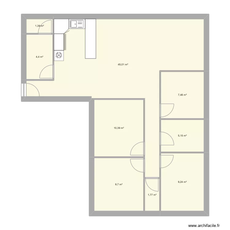 Etage. Plan de 9 et 95 m² Etage. Plan de 9 et 95 m²