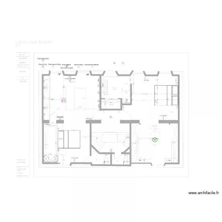 PLAN mur en cours. Plan de 