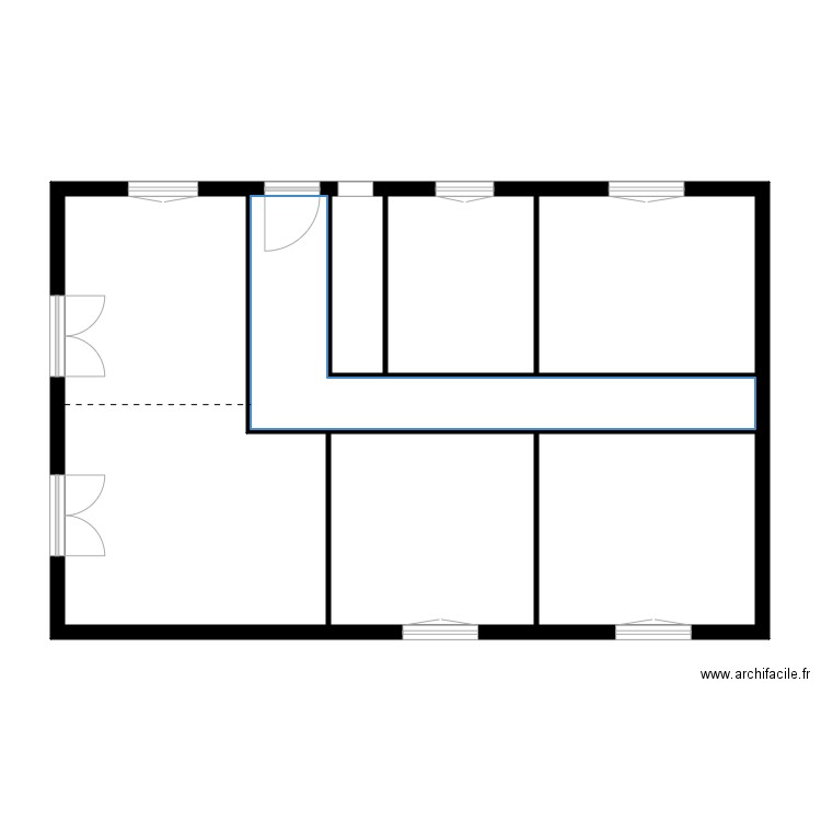 prebet. Plan de 7 pièces et 87 m2