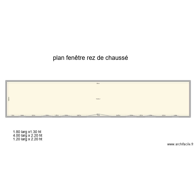 plan rougegre. Plan de 1 pièce et 170 m2