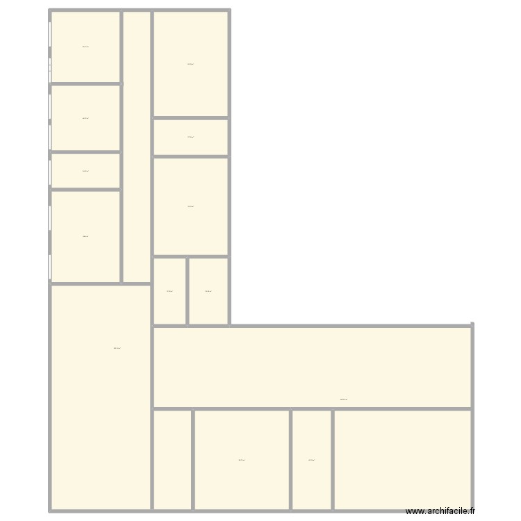 BAT Fondamental DEFG. Plan de 13 pièces et 1300 m2
