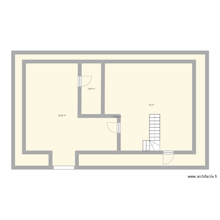 Comblain. Plan de 4 pièces et 112 m2