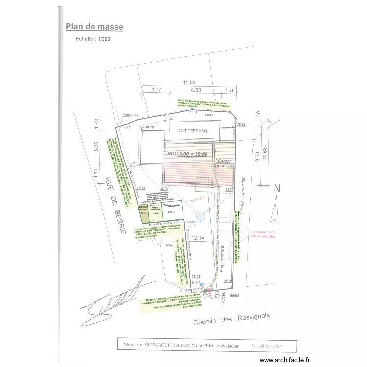 Plan de masse PC Cl&ocirc;ture v2. Plan de 
