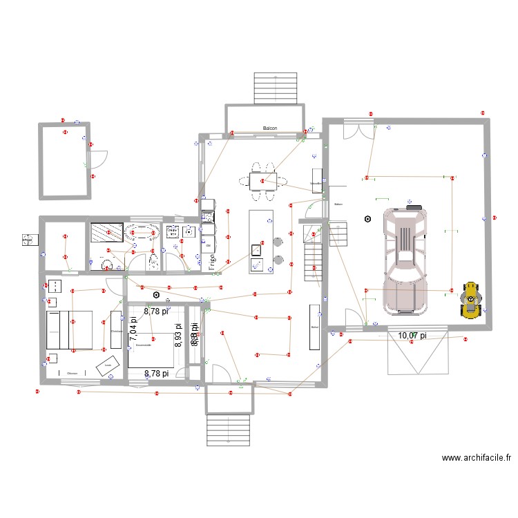 134 final. Plan de 7 pièces et 29 m2