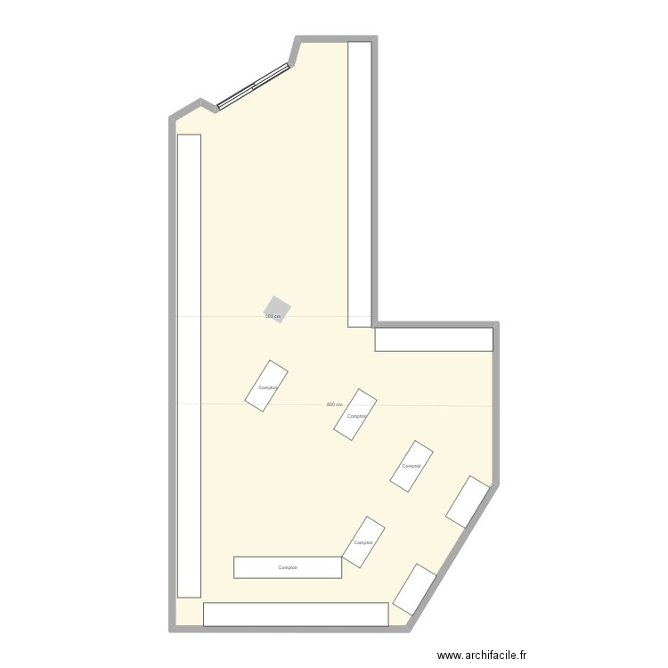 Pharmacie de l'océan 1. Plan de 1 pièce et 91 m2