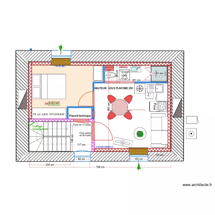 LEVEQUE Christophe. Plan de 13  et 511 m²