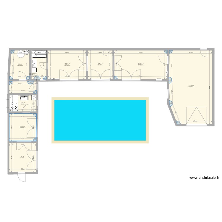 Pool House 2.0 080624. Plan de 9 pièces et 133 m2