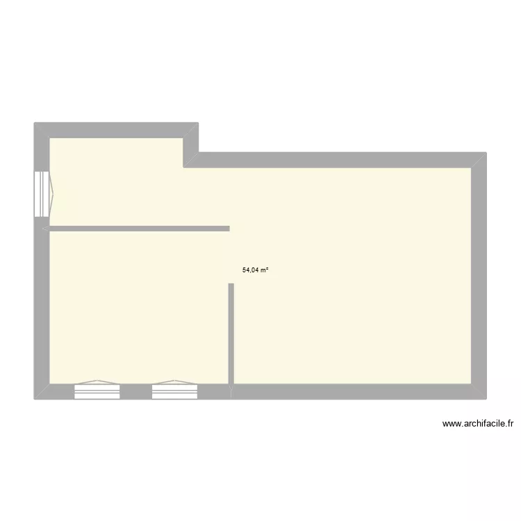 plan maison haut. Plan de 1 pièce et 54 m²