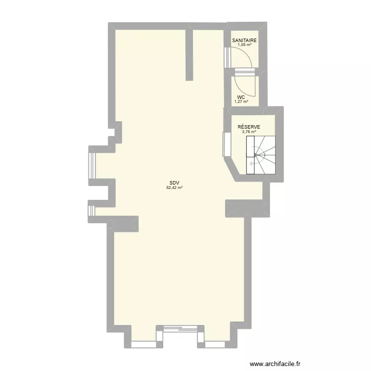 PLAN DOLLHOUSE. Plan de 6  et 59 m²