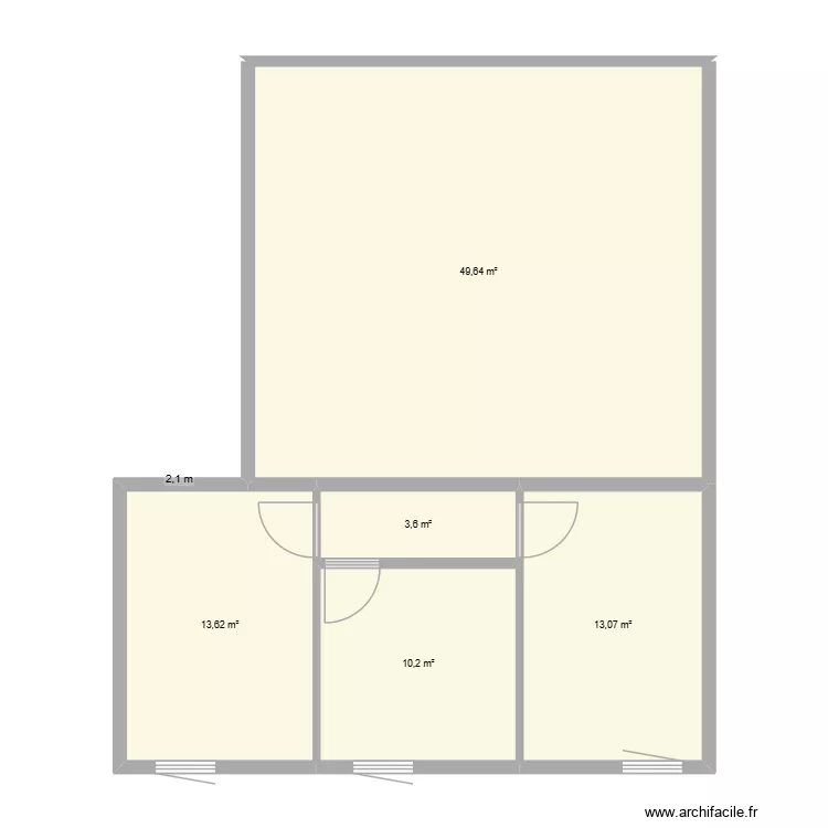 eau blanche 2026 3. Plan de 5  et 90 m²