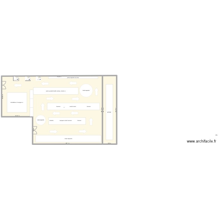 magasin. Plan de 1 pièce et -1388 m2