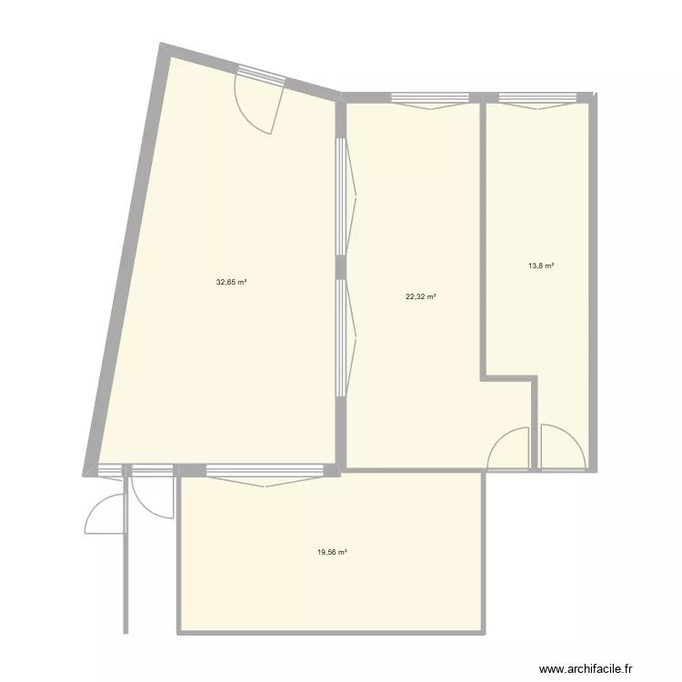 La Ruche Croix - Nouveaux bureau Idée 1. Plan de 4 et 88 m² La Ruche Croix - Nouveaux bureau Idée 1. Plan de 4 et 88 m²