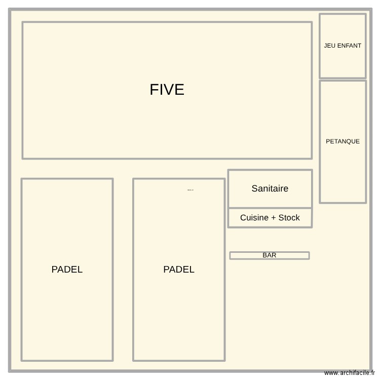 Terrain v3. Plan de 9 pièces et 2613 m2