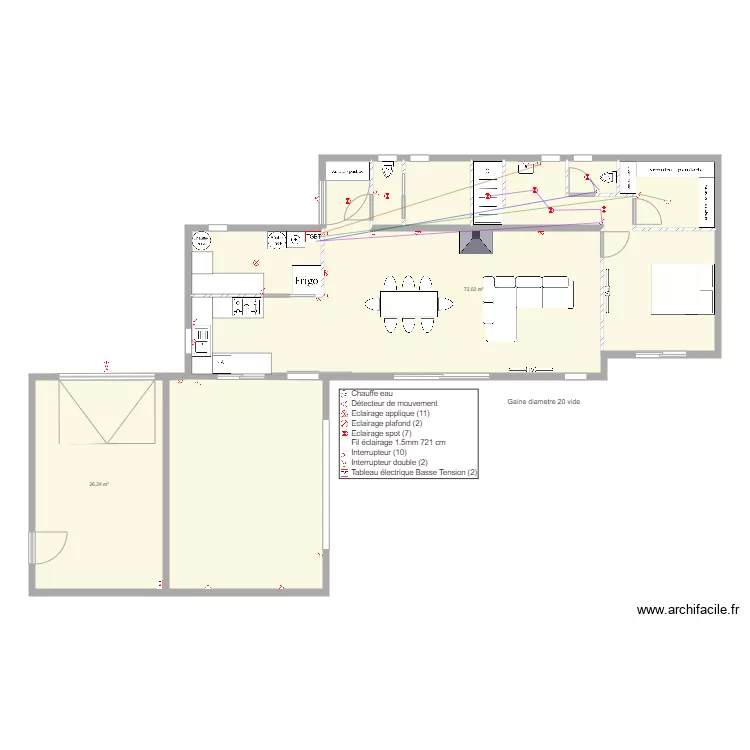 Corse maison &eacute;clairage 2/3. Plan de 