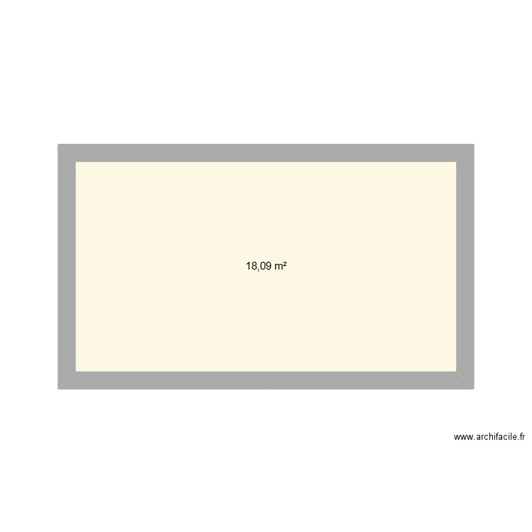 XFGCGCG. Plan de 1 pièce et 18 m2