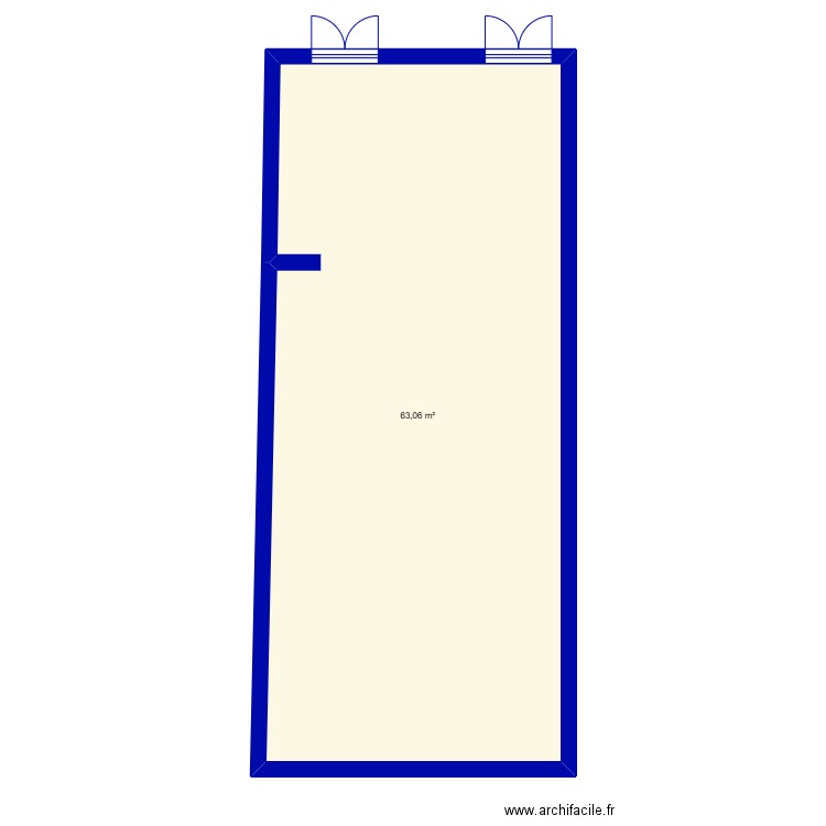 BAIXAS. Plan de 1 pièce et 63 m2
