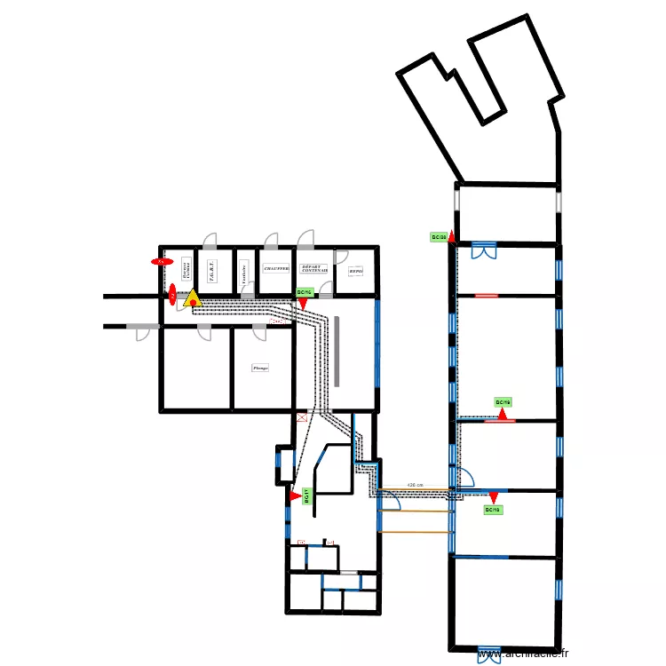 BUANDERIE R&eacute;seau Wifi. Plan de 18 pièces et 293 m²