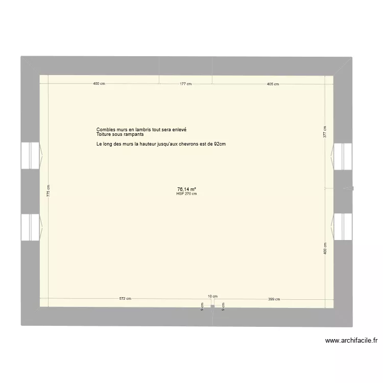 Plougoulm avec dimensions. Plan de 