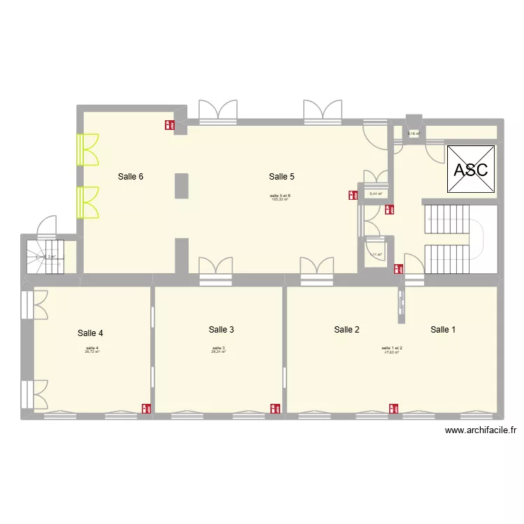 Salon Expo 2026. Plan de 8  et 214 m²