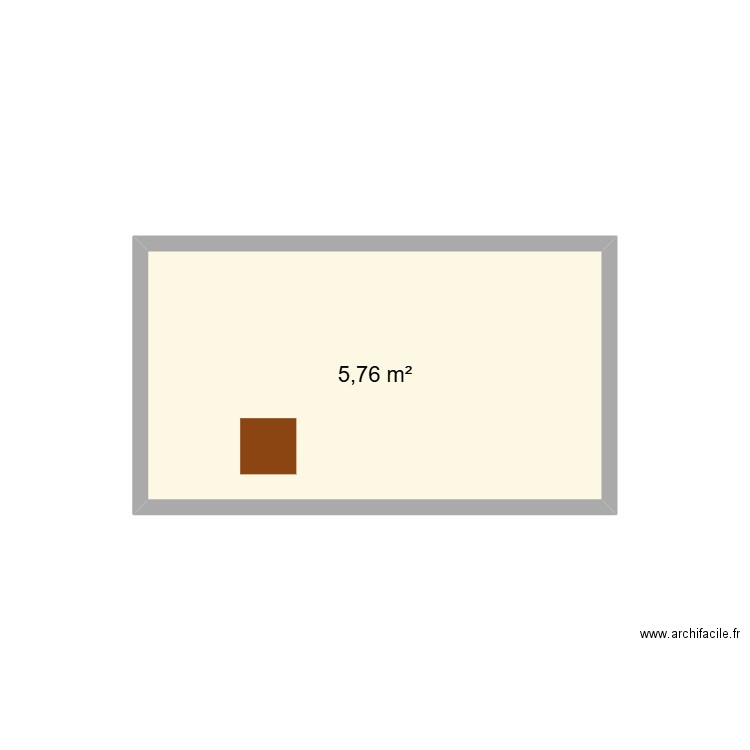 grenier. Plan de 1 pièce et 6 m2