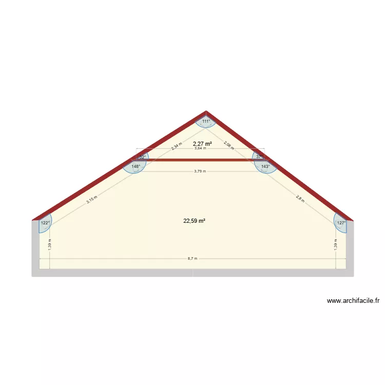 Pignon 2 - Bombart R+2. Plan de 