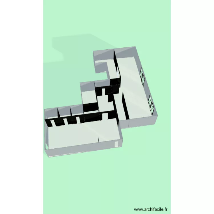 Labo. Plan de 10  et 186 m²