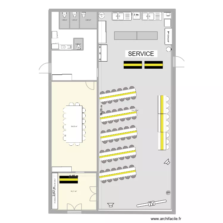 Salle de la Chapelle 4. Plan de 