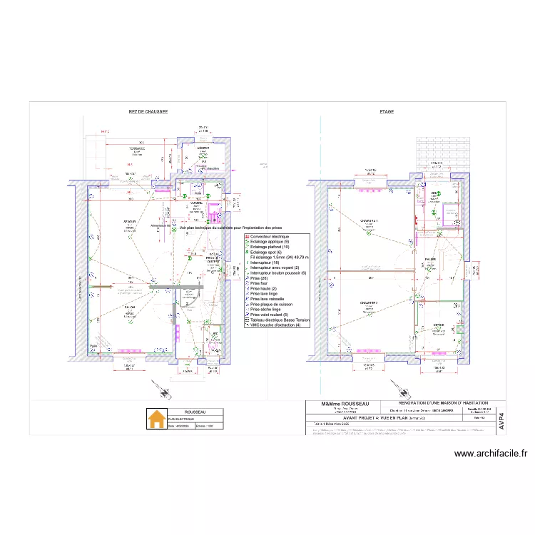 Plan Rousseau V2. Plan de 