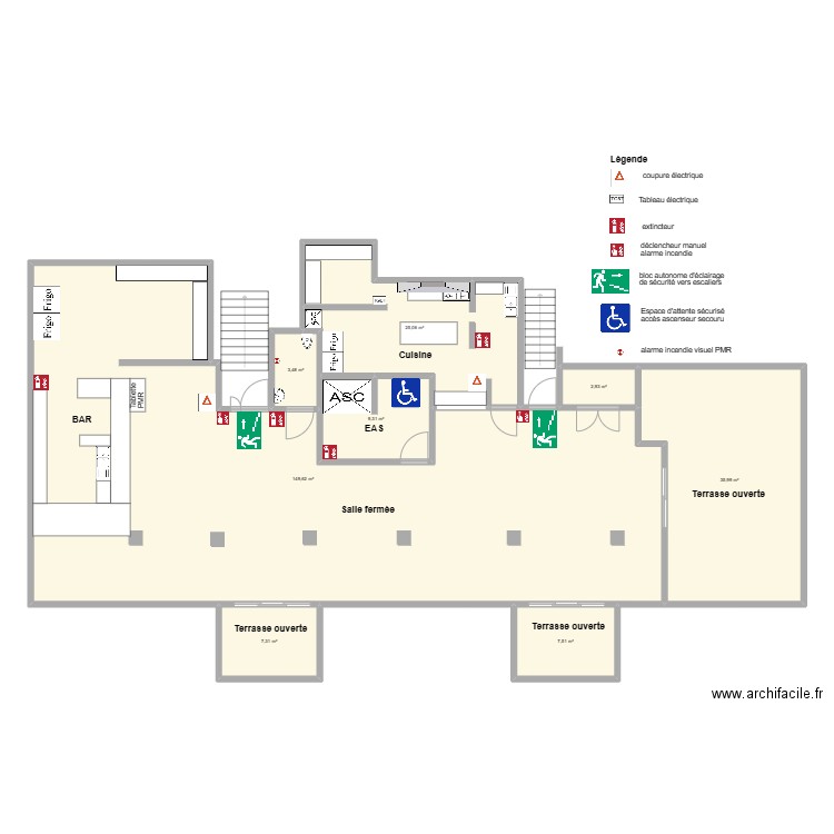 rooftop 7th plan de sécurité. Plan de 8 pièces et 241 m2