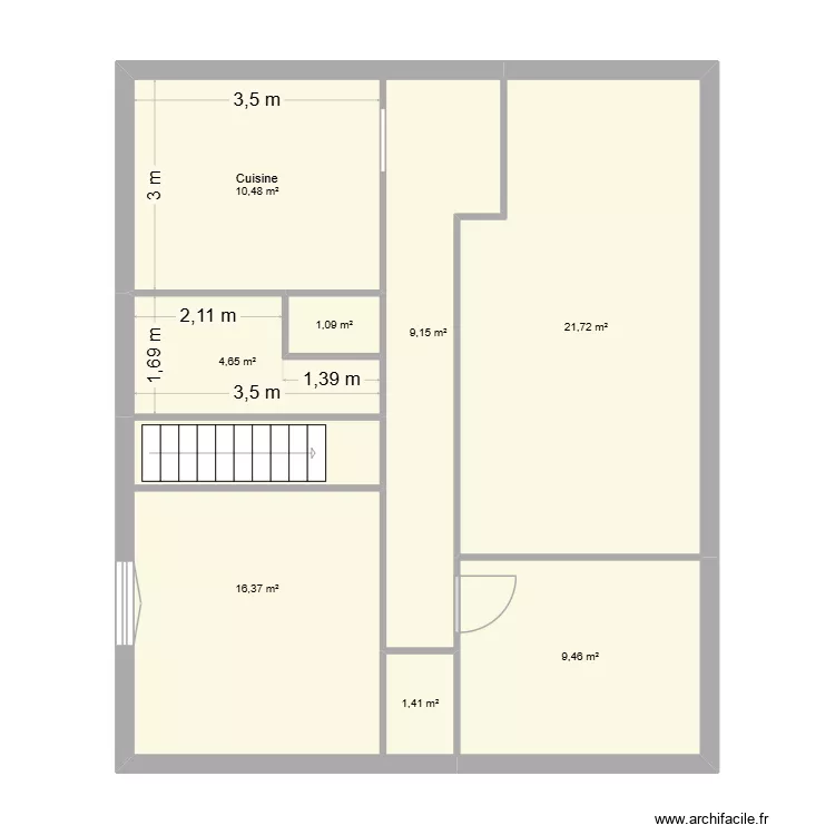 RDC ORIGINE BOUELLES. Plan de 8  et 74 m²