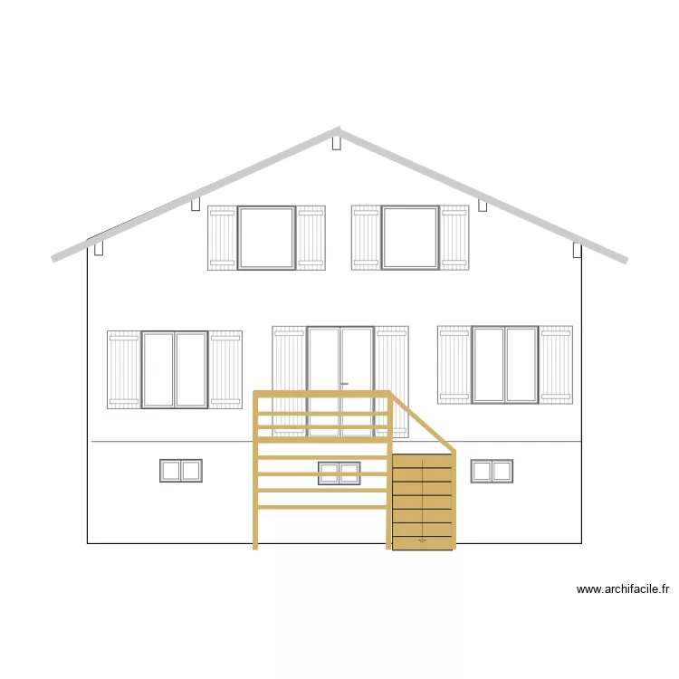 fa&ccedil;ade actuelle. Plan de 