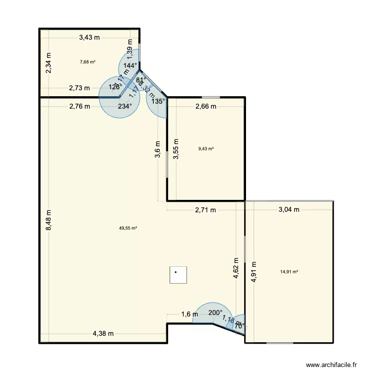Popup soho. Plan de 4  et 82 m²