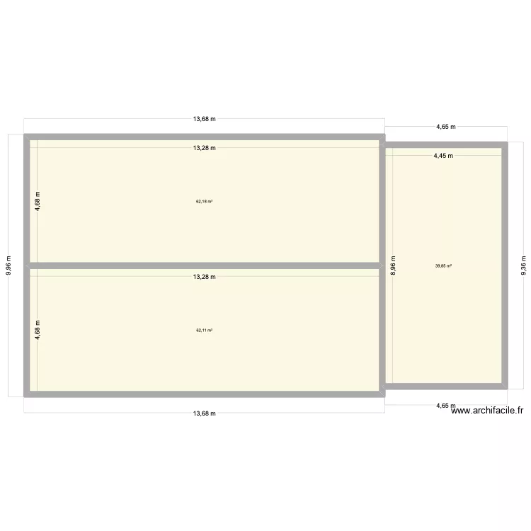 vs 2eme. Plan de 3  et 164 m²