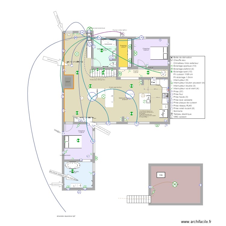 art'yss cenon V2.1 pieuvre secondaire. Plan de 10 pièces et 139 m2