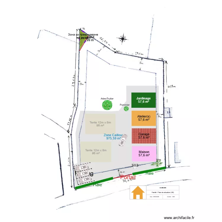 Pernik - Plan de situation - V6bis (FR). Plan de 
