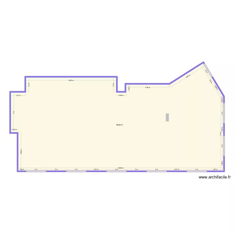 PLAN GRAND LOCAL MONTREUI. Plan de 1 Pièce et 189 m²